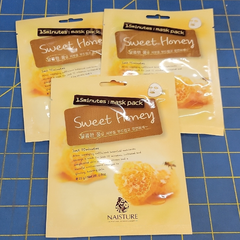 Naisture Sweet Honey Mask Lot of 3 Packages New